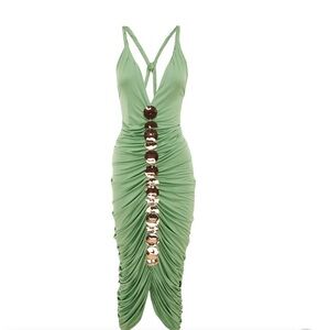 Jalina Ruched Maxi Dress in Meadow